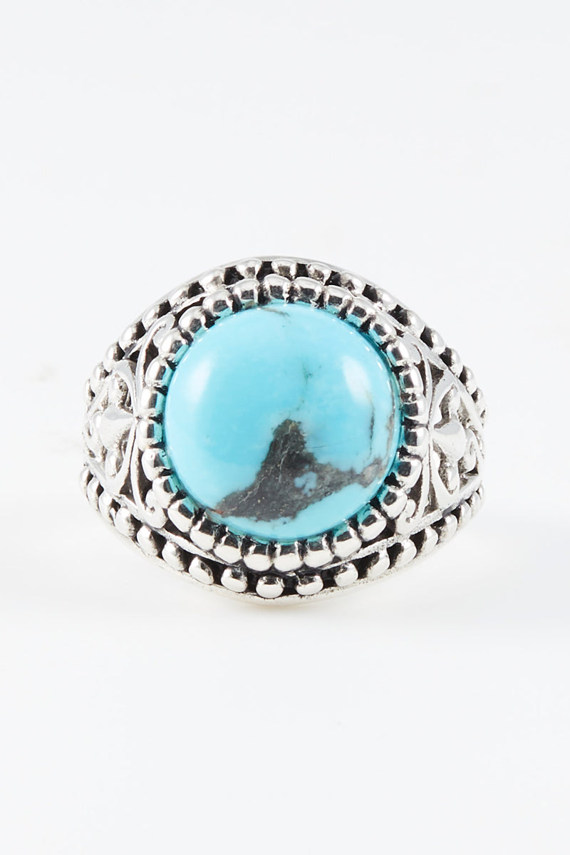 Bague Xochitl Turquoise Et Argent Massif