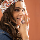 Bague Jaab Pink Opale 10,30Ct Et Argent Massif