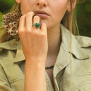 Bague Chuen Malachite 6,70 Et Argent Massif