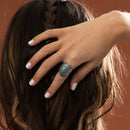 Bague Chantico Turquoise 2,70Ct Et Argent Massif
