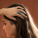 Bague Puxam Turquoise 2,70Ct Et Argent Massif