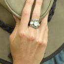 Bague "Kolo" Nacre 5,80Ct Et Argent Massif