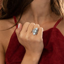 Bague Catzasa Larimar 2,09Ct Et Argent Massif