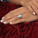 Bague Batari Larimar 3,48Ct Et Argent Massif