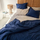 Housse De Couette Basic - Bleu Marine