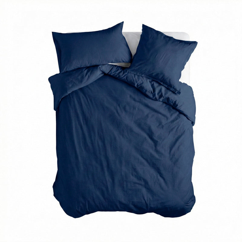 Housse De Couette Basic - Bleu Marine