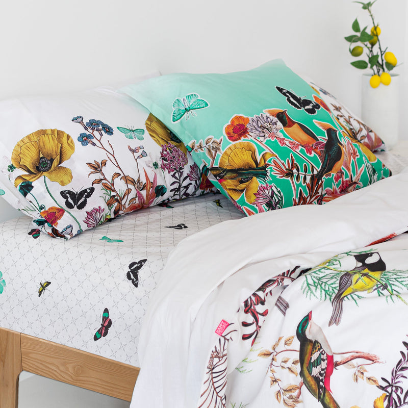 Birds Of Paradise Fitted Sheet - Multicolor