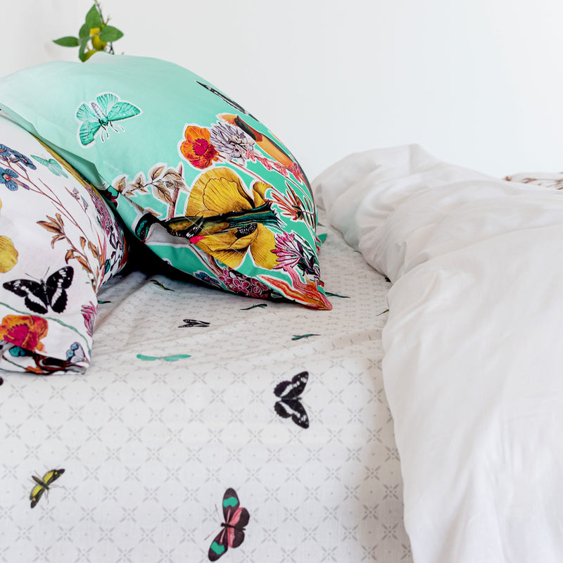 Birds Of Paradise Fitted Sheet - Multicolor