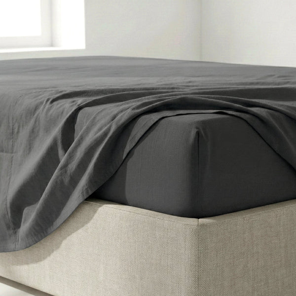 Lenzuolo con angoli Basic - Grigio scuro