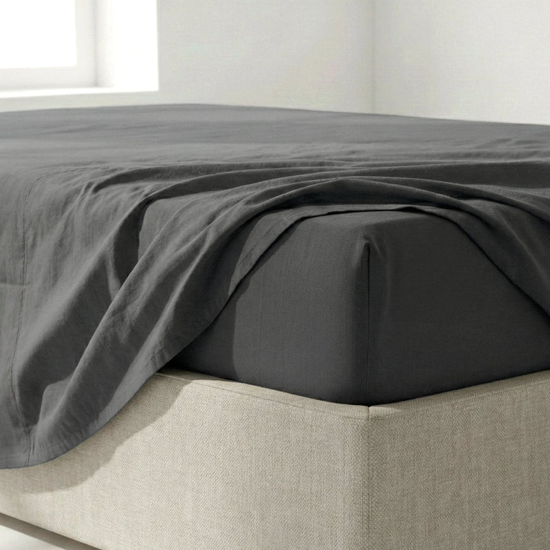 Drap-Housse Basic - Gris Foncé