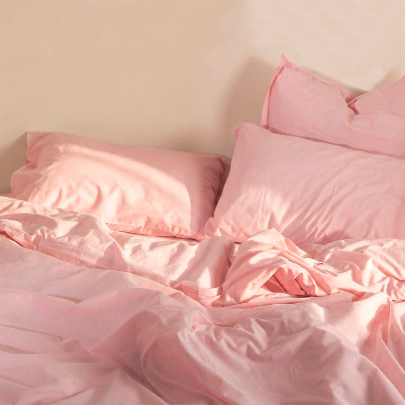 Taie D'Oreiller Basic - Rose Pâle