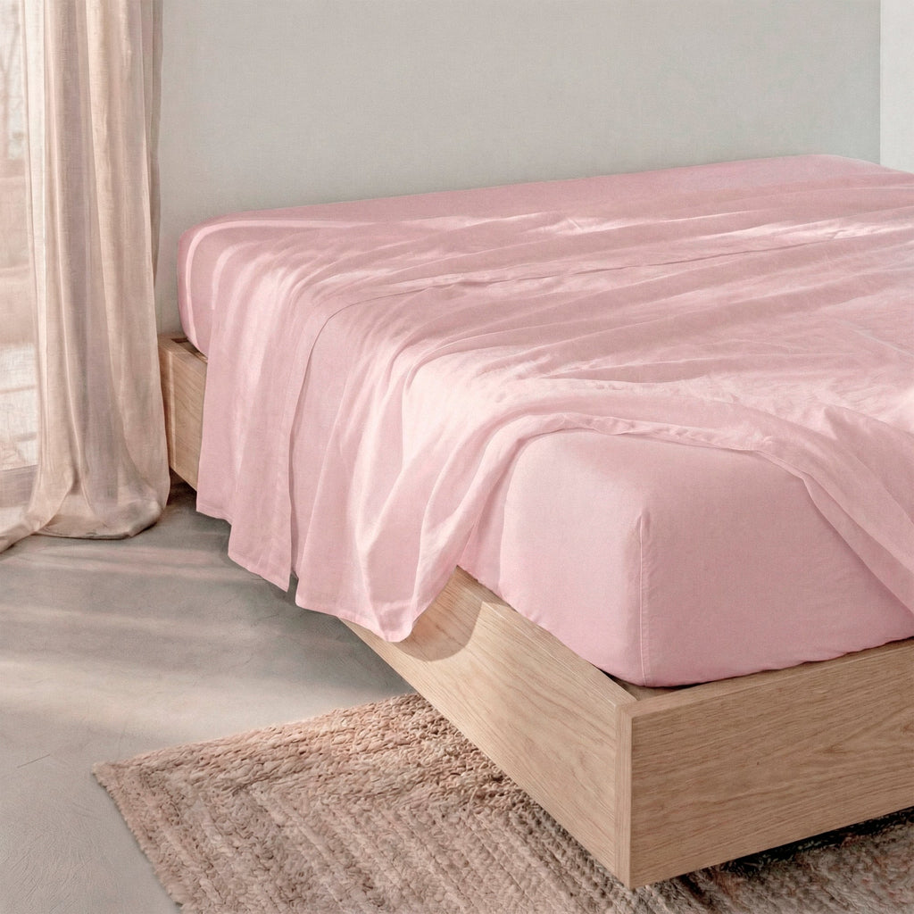Basic Fitted Sheet - Pale Pink