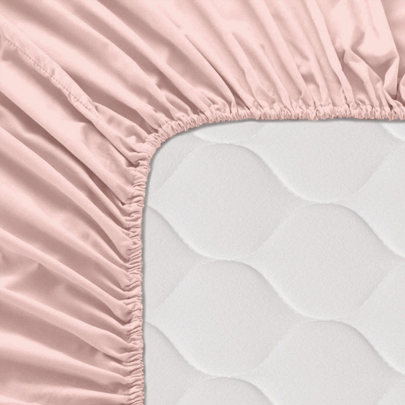 Basic Fitted Sheet - Pale Pink