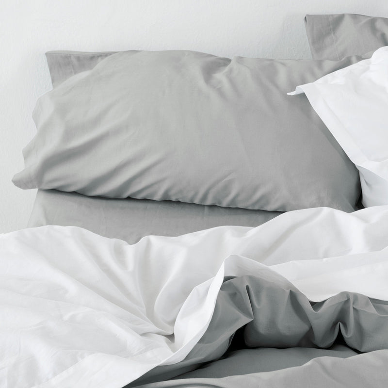 Taie D'Oreiller Basic - Gris Clair