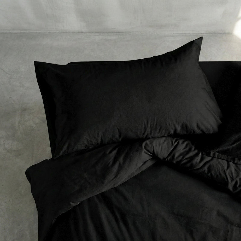 Taie D'Oreiller Basic - Noir