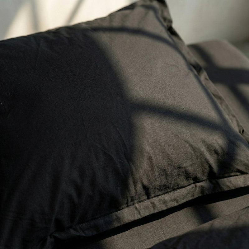 Taie D'Oreiller Basic - Noir