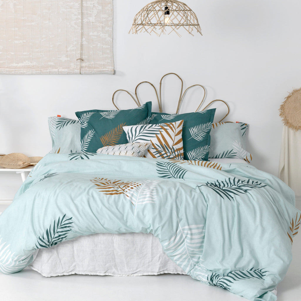 Foliage Mint Duvet Cover - Multicolour