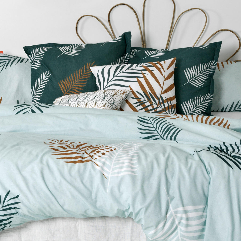 Foliage Mint Duvet Cover - Multicolour