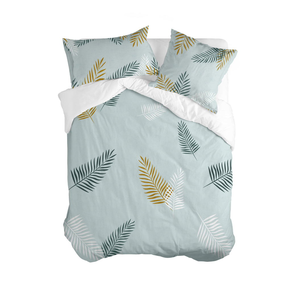 Foliage Mint Duvet Cover - Multicolour