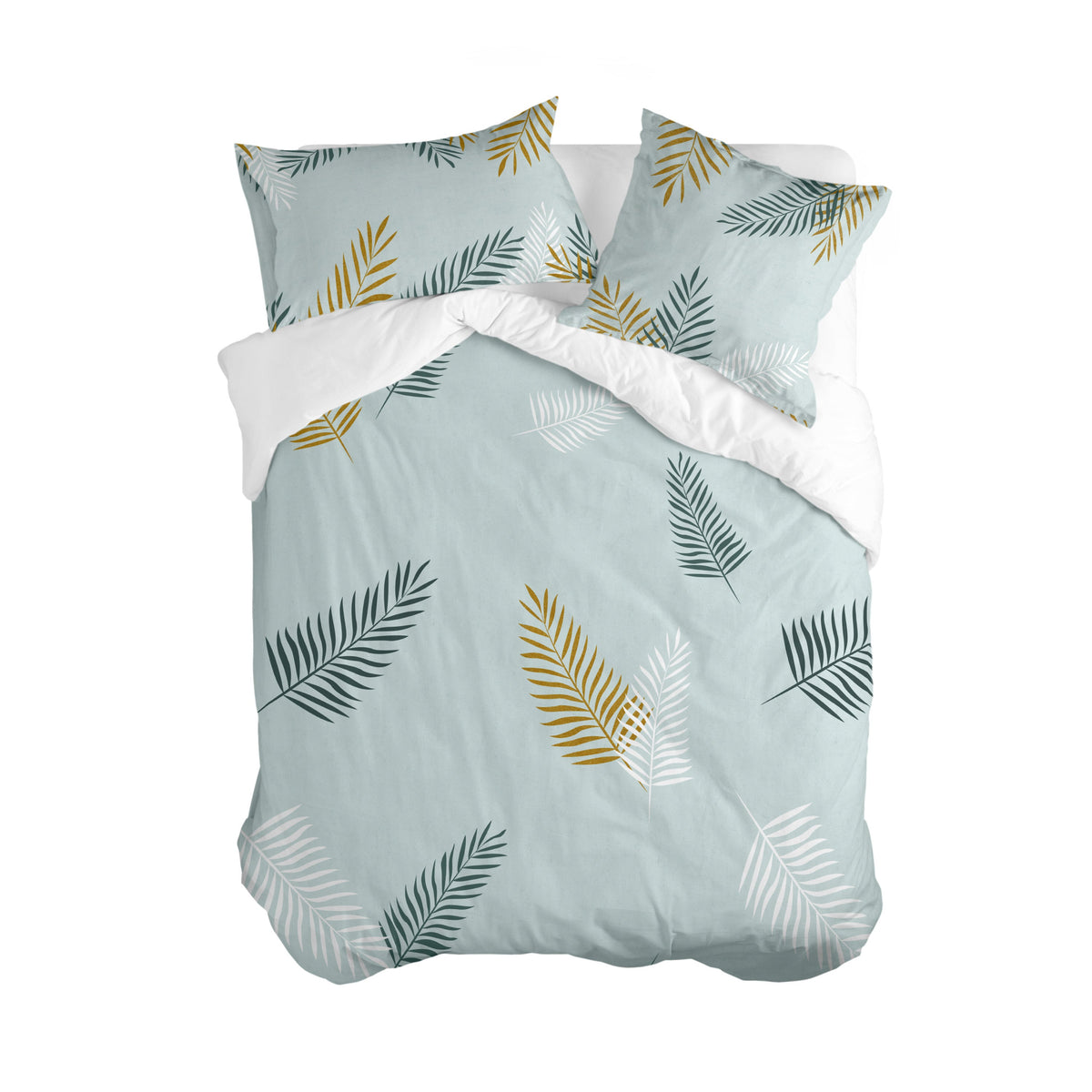 Foliage Mint Duvet Cover - Multicolour
