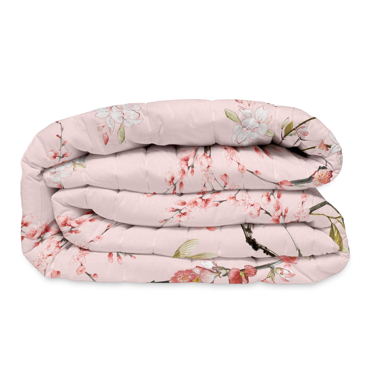 Copriletto Chinoiserie Rosa - Multicolore