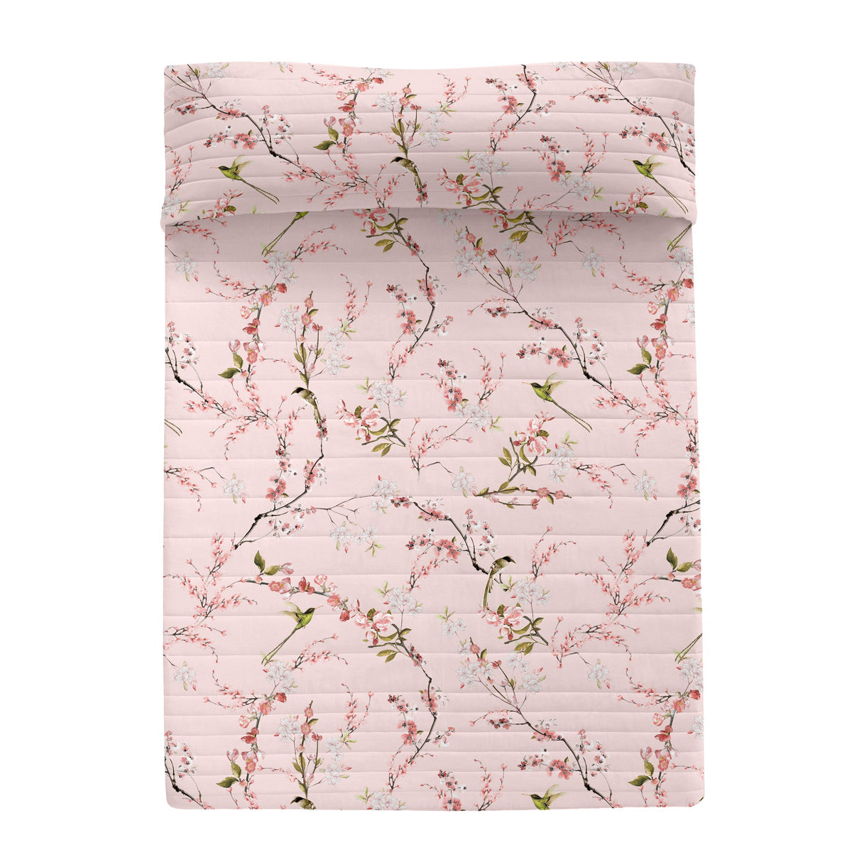 Copriletto Chinoiserie Rosa - Multicolore