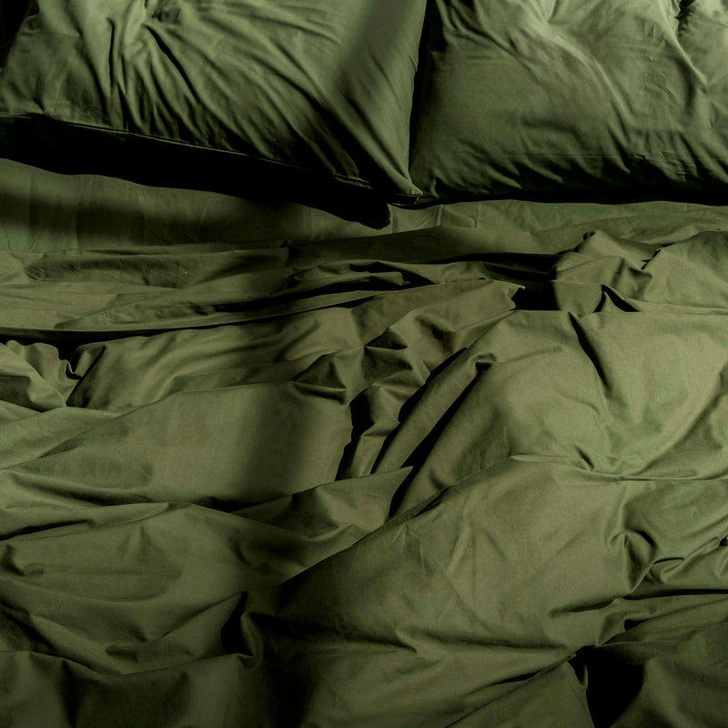 Housse De Couette Basic - Olive Verte