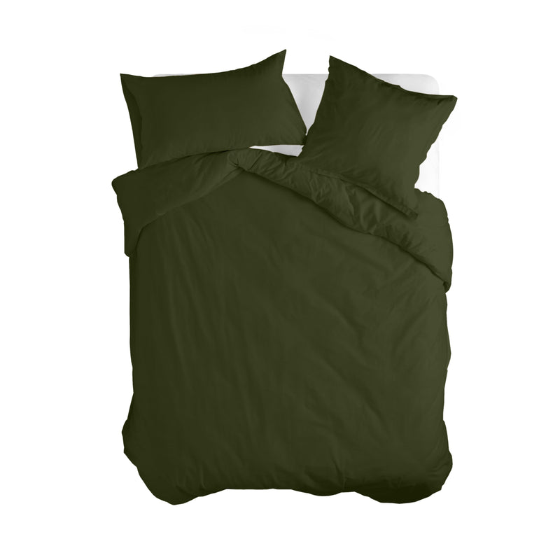 Basic Duvet Cover - Olive Green