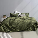 Basic Duvet Cover - Olive Green