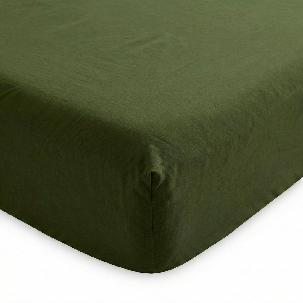 Fitted Sheet Basic - Olive Green