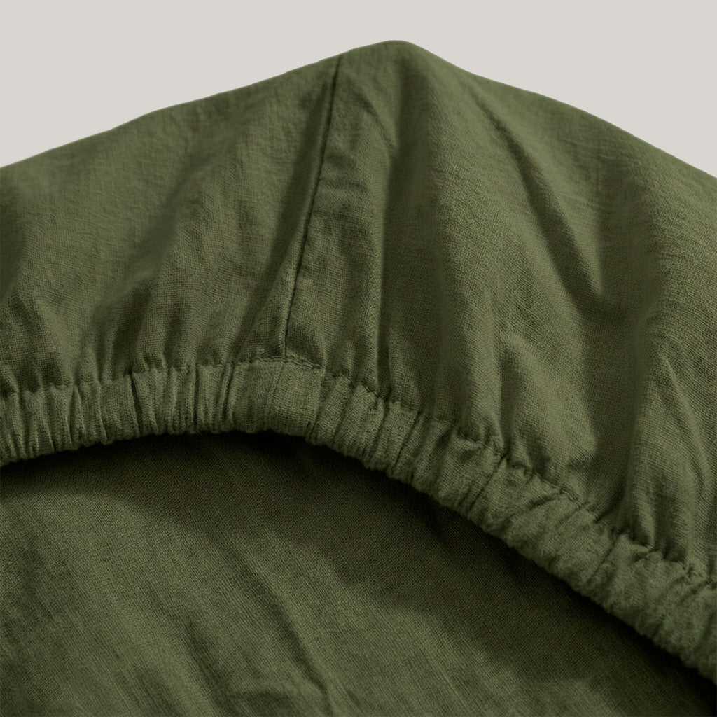 Fitted Sheet Basic - Olive Green