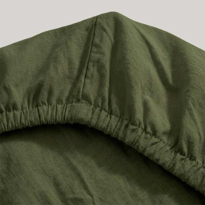 Drap-Housse Basic - Olive Verte