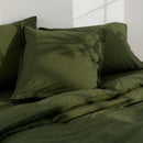 Taie D'Oreiller Basic - Olive Verte