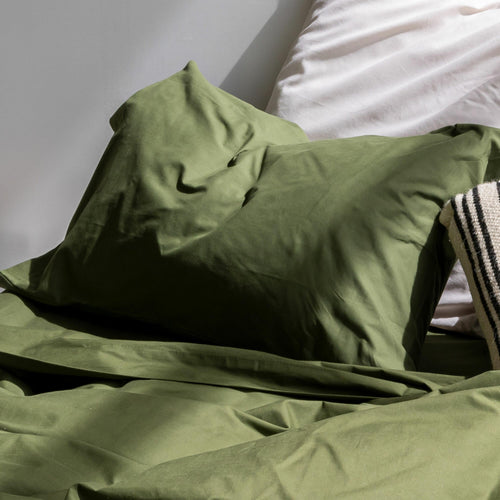 Basic Pillowcase - Olive Green