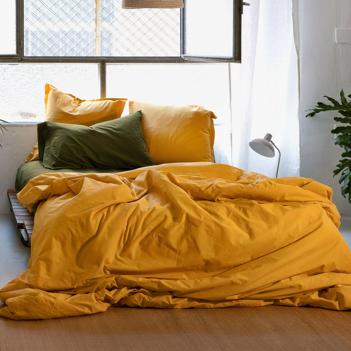 Basic Duvet Cover - Mustard