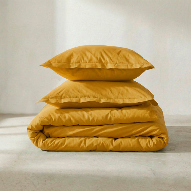 Housse De Couette Basic - Moutarde