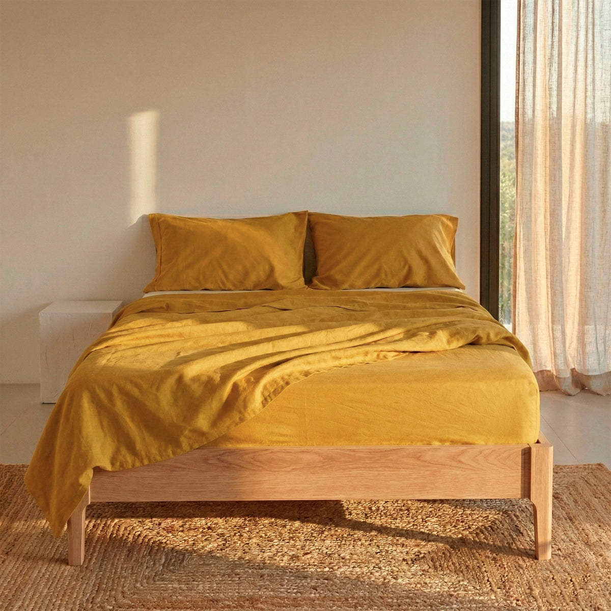 Fitted Sheet Basic - Mustard