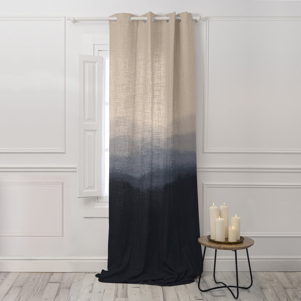 Nightfall Linen Curtain - Multicoloured