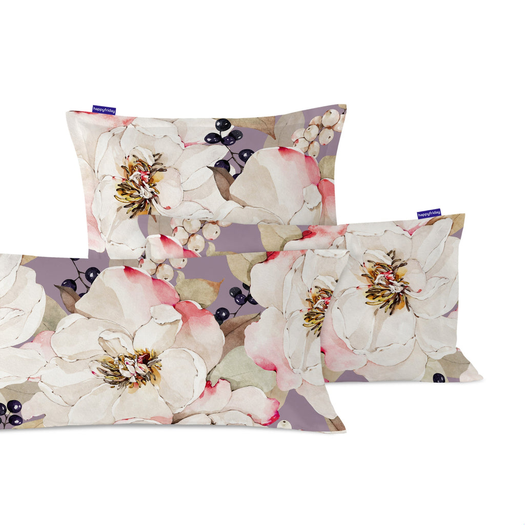 White Peonies Pillowcase - Multicoloured