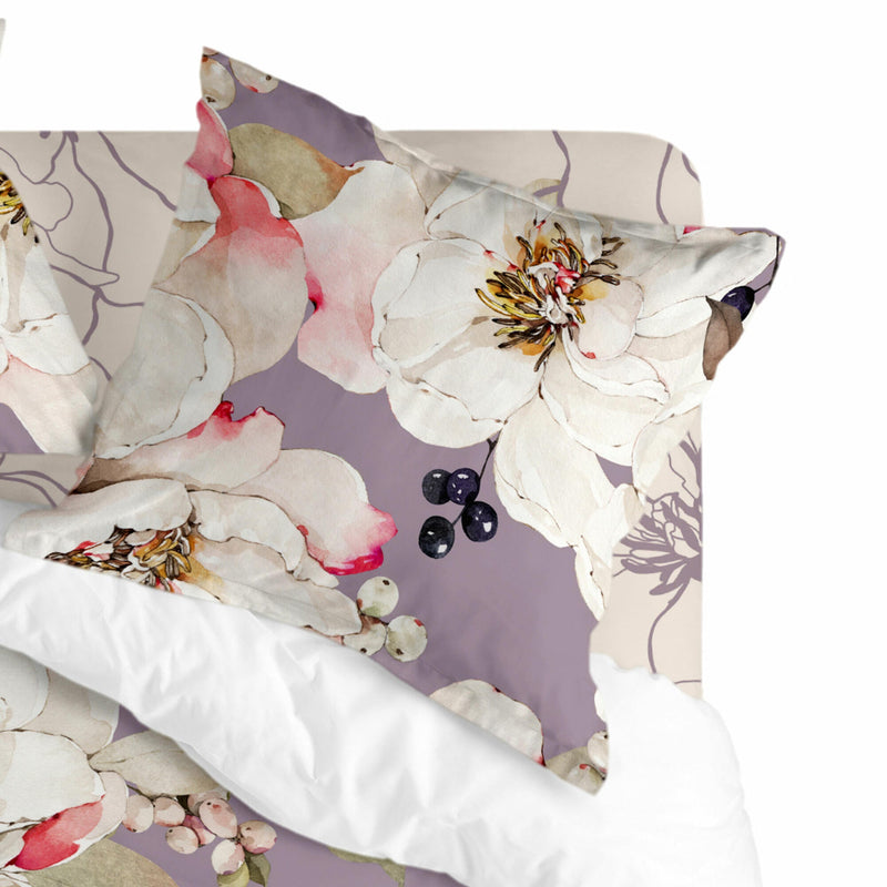 White peonies Funda de almohada