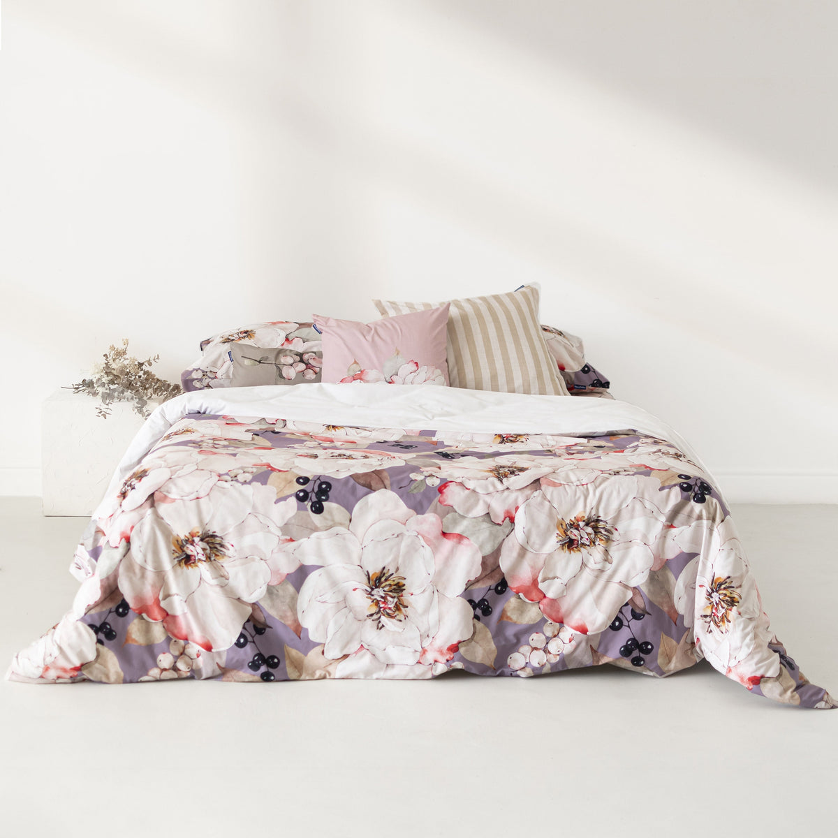 Copripiumino White Peonies - Multicolore