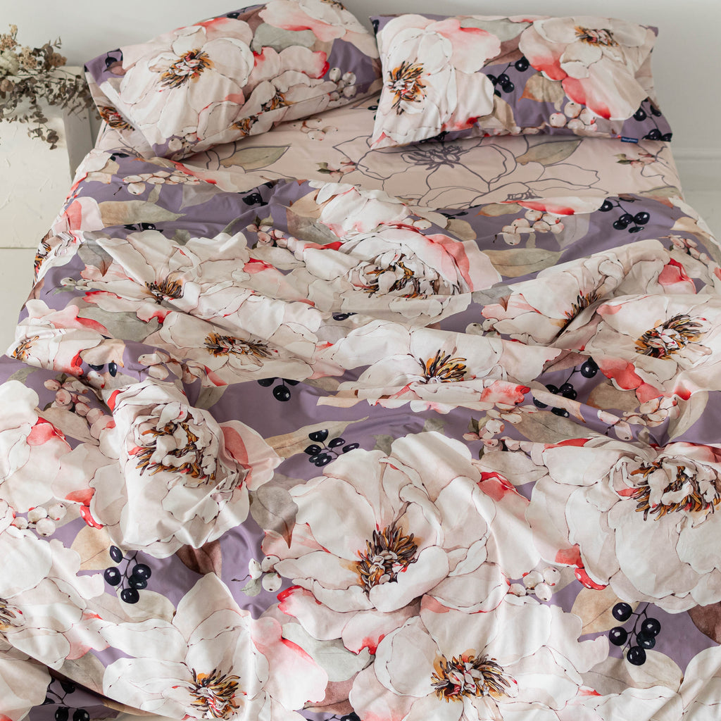 Copripiumino White Peonies - Multicolore