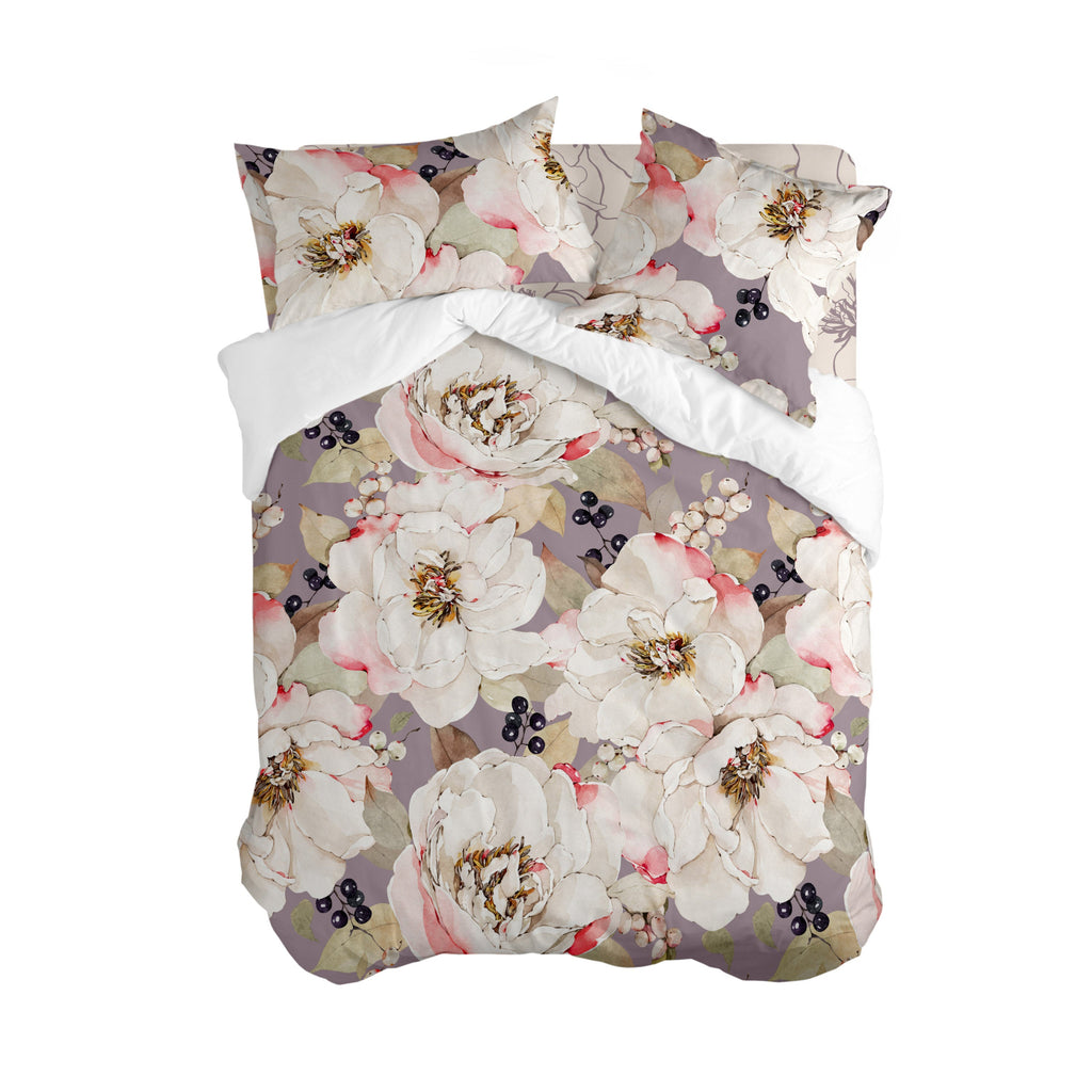 Copripiumino White Peonies - Multicolore