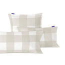 Funda de almohada a cuadros - Beige