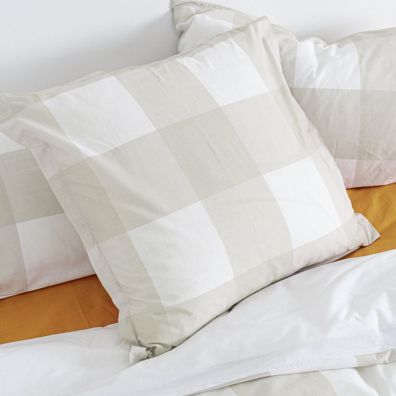 Taie D'Oreiller Gingham - Beige