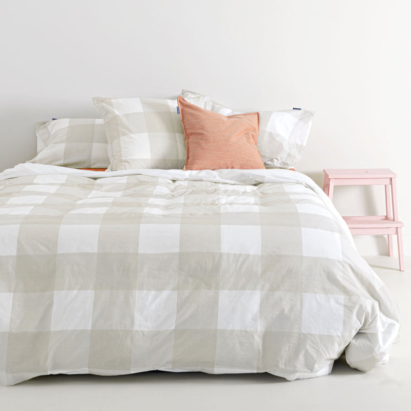 Housse De Couette Gingham - Beige