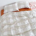 Copripiumino Gingham - Beige