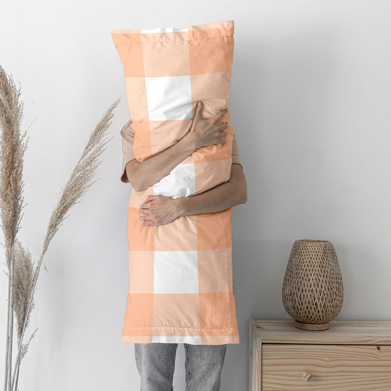 Taie D'Oreiller Gingham - Pêche