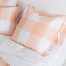 Taie D'Oreiller Gingham - Pêche