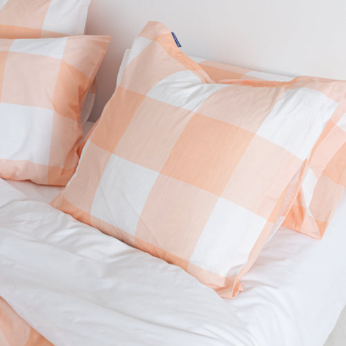 Taie D'Oreiller Gingham - Pêche